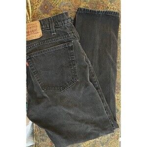 Levi's 505 Black Regular Fit Straight Leg Jeans Men's Size 38x32 1995 USA